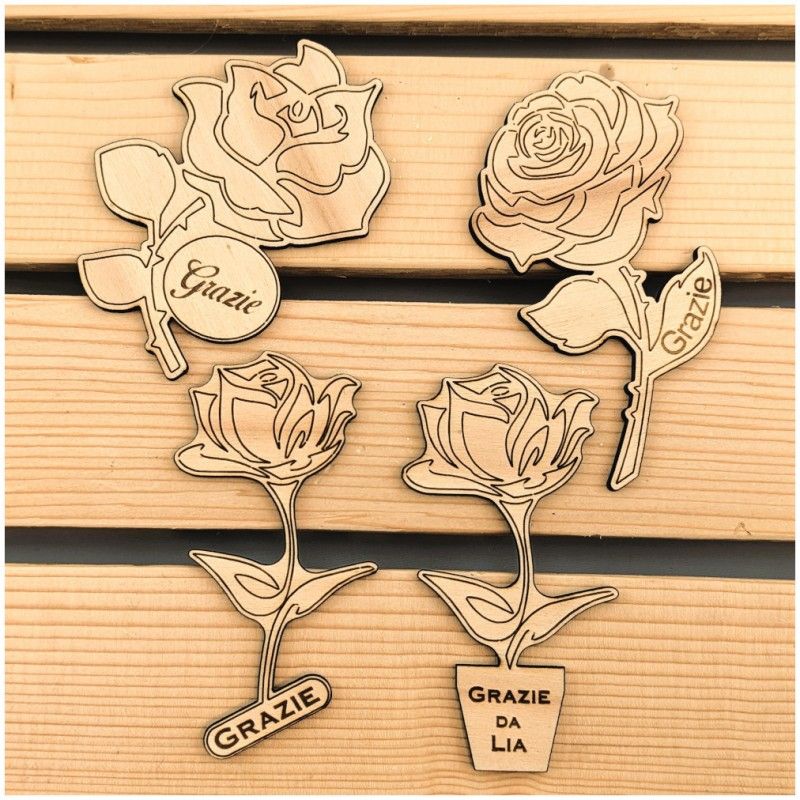 Segnaposto a tema Rosa per anniversario