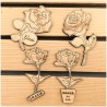 Segnaposto a tema Rosa per anniversario