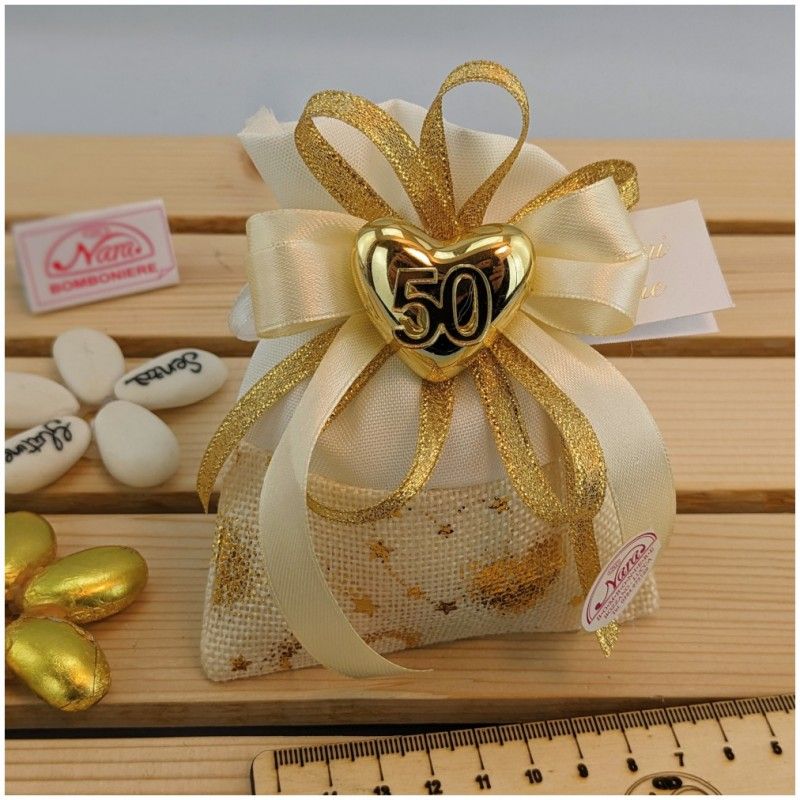 Sacchettino nozze d'oro Bomboniere