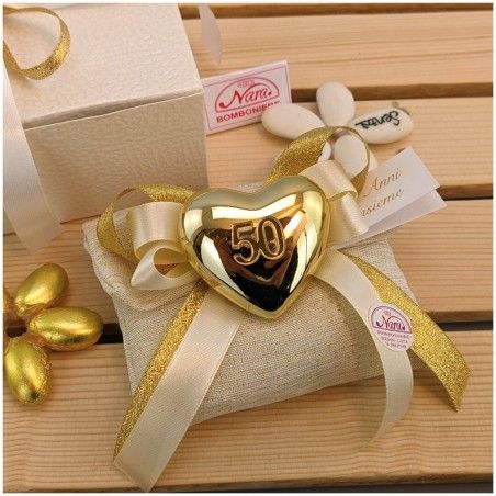 Cuore nozze d'oro Bomboniere