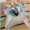 Bomboniere cuore azzurro gold Claraluna