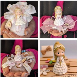 Bomboniera prima comunione calamita Bambina