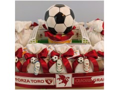 Bombonierea Calcio Stadio con portachiavi del Torino