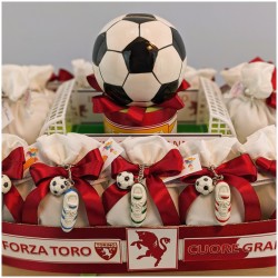 Bombonierea Calcio Stadio con portachiavi del Torino