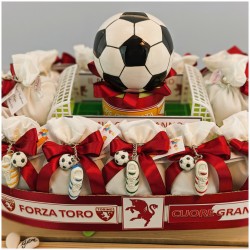 Bombonierea Calcio Stadio con portachiavi del Torino