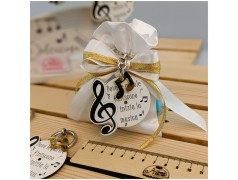 Bomboniera tema musica Portachiavi Con frasi e chiave di violino