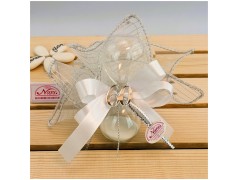 Bomboniere Nozze diamante 60 anni Clessidra in vetro con applicazione