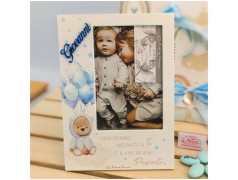 Portafoto Claraluna con Orso polare Azzurro