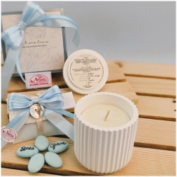 Collezione Claraluna Candela con coniglietto Azzurro