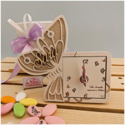 Bomboniere Farfalla Orologio Profumatore e Portafoto