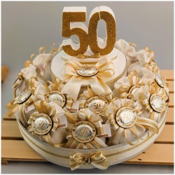 Torta di Bomboniere Cinquantesimo di Matrimonio