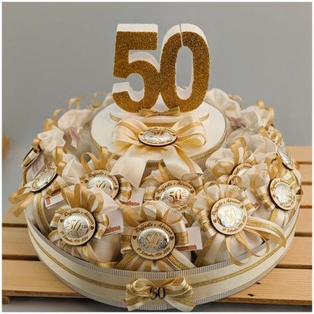 Torta di Bomboniere Cinquantesimo di Matrimonio