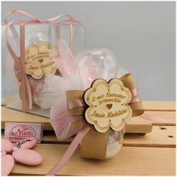 Bomboniere Battesimo Clessidra abbinata al Barattolino personalizzato