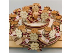 Torta di Barattolini Bomboniere quadrifoglio personalizzato