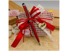 Bomboniera Cresima originali penna touch Rossa