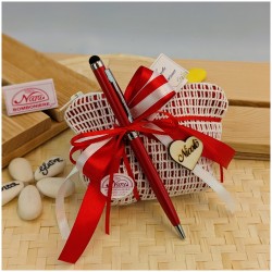 Bomboniera Cresima originali penna touch Rossa