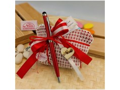 Bomboniera Cresima originali penna touch Rossa