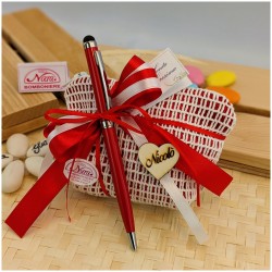 Bomboniera Cresima originali penna touch Rossa