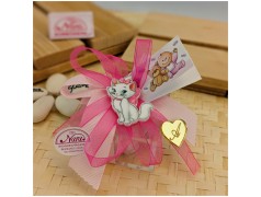 Bomboniera Battesimo Bambina calamita a tema Minù Aristogatti