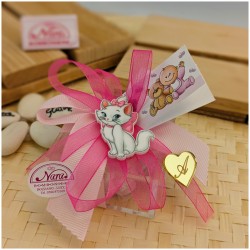 Bomboniera Battesimo Bambina calamita a tema Minù Aristogatti