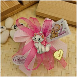 Bomboniera Battesimo Bambina calamita a tema Minù Aristogatti