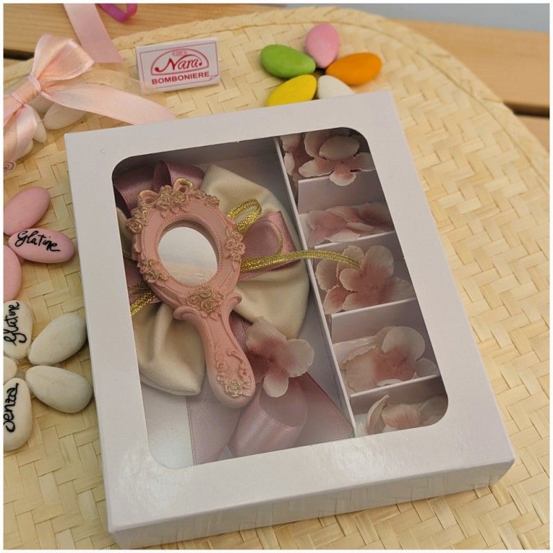 Bomboniera per Comunione Specchio per Principesse rosa