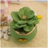Candele Bomboniere con fiore di Capodimonte verde macha