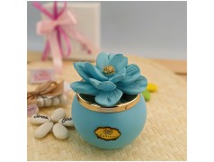 Candele Bomboniere con fiore di Capodimonte