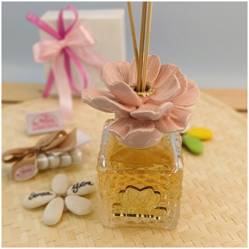 Profumatori Bomboniere con fiore di Capodimonte