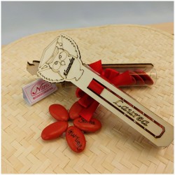 Provetta in vetro con gufetto segnalibro Bomboniere laurea