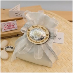 Bomboniera di Diamante 60 Anni di Matrimonio Placchetta personalizzata