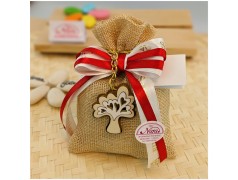 Bomboniera Cresima Portachiavi albero della vita bicolor