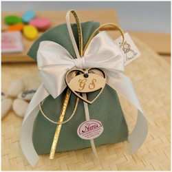 Confettate Matrimonio Sacchetto porta Confetti con iniziali