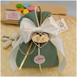 Confettate Matrimonio Sacchetto porta Confetti con iniziali