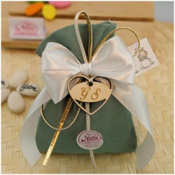 Confettate Matrimonio Sacchetto porta Confetti con iniziali