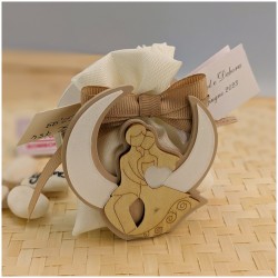 Portaconfetti Matrimonio con sposini sulla luna