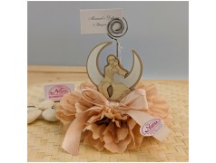 Memoclip bomboniera segnaposto con sposini sulla luna