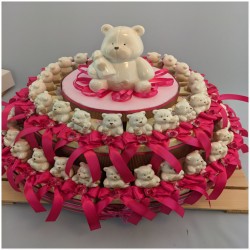 Torte di Bomboniere con orsachiotti in porcellana