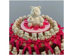 Torte di Bomboniere con orsachiotti in porcellana