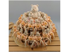 Torte di Bomboniere con orsachiotti in porcellana