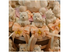 Torte di Bomboniere con orsachiotti in porcellana