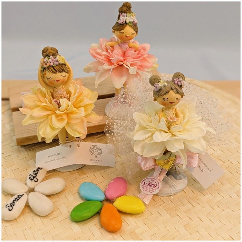 Bomboniere Ballerine con gonnelino di fiori