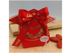 Bomboniera Laurea scatolina Cappello e Corona