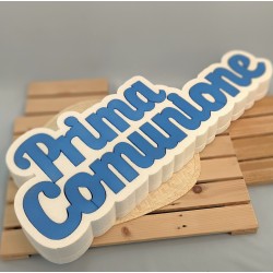 Scritta portaconfetti prima comunione