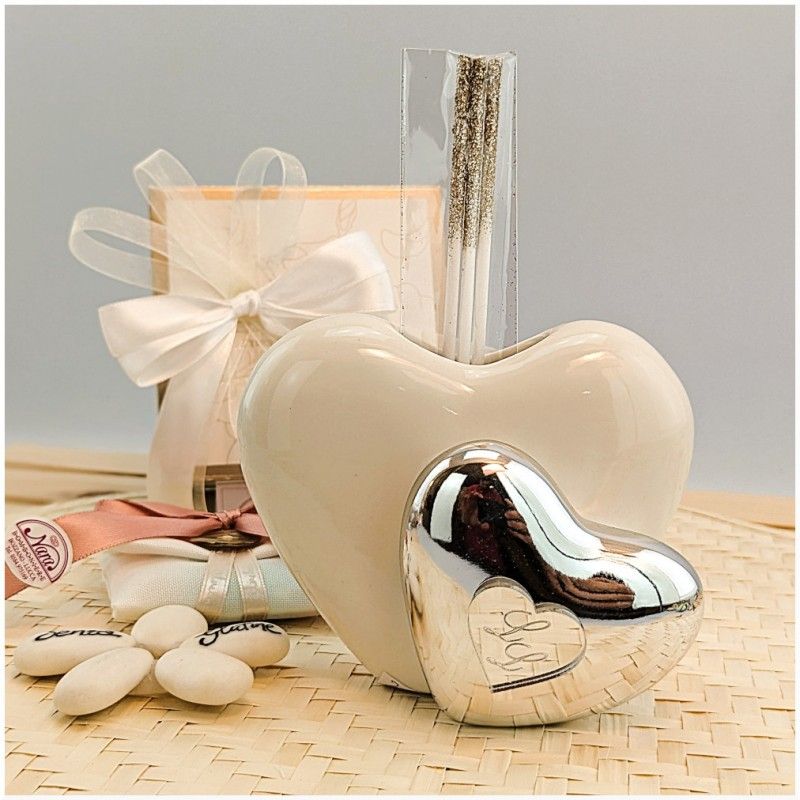 Profumatore Claraluna Cuore nozze d'argento