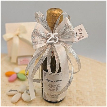 Bottiglie di prosecco Bomboniere 25 Anniversario