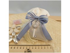 Sacchettino chiave calamita nozze d'argento