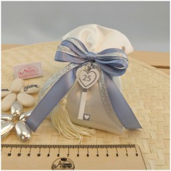 Sacchettino chiave calamita nozze d'argento