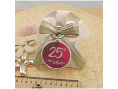 Portachiavi Bomboniera a forma di 25