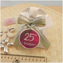 Portachiavi Bomboniera a forma di 25